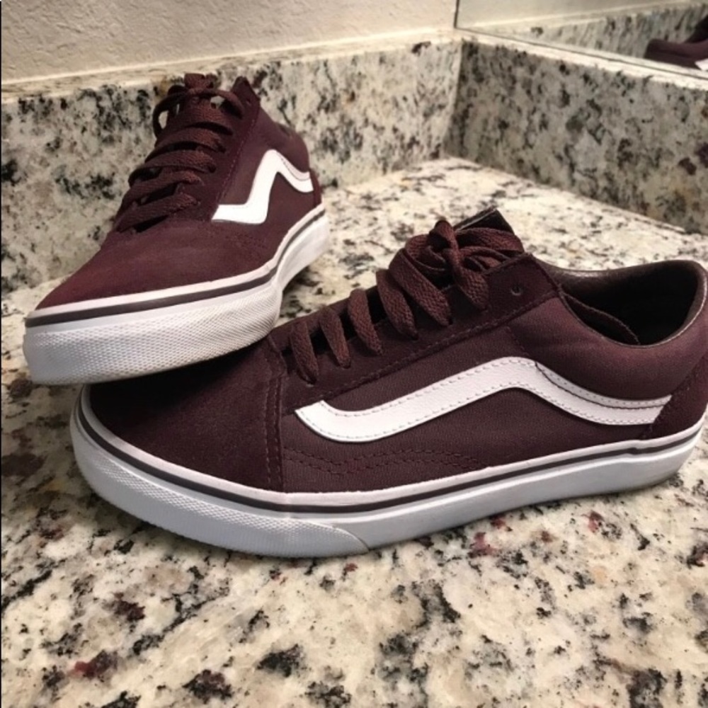 Burgundy vans (Size 6.5 W/5 M)